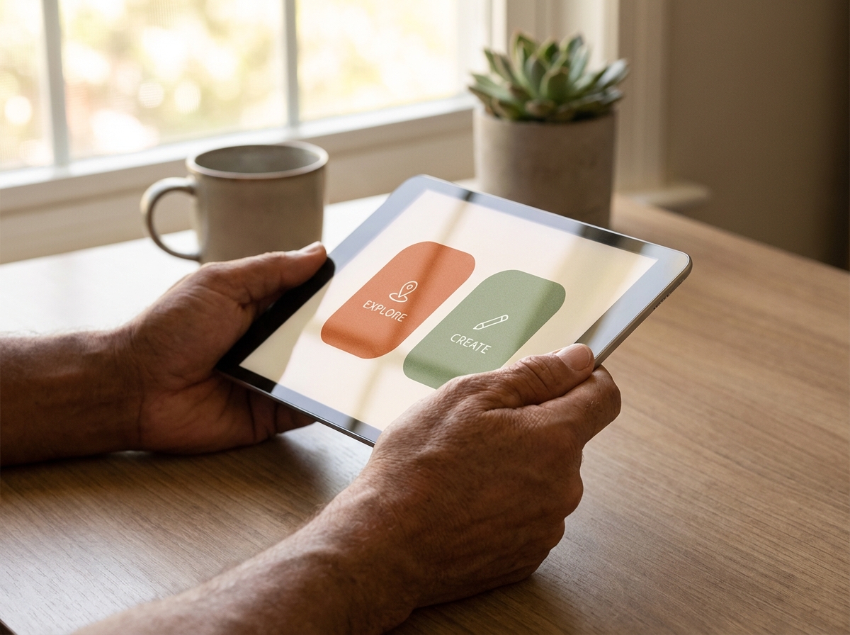 Tablet mit Auswahlmenü für Depot-Eröffnung