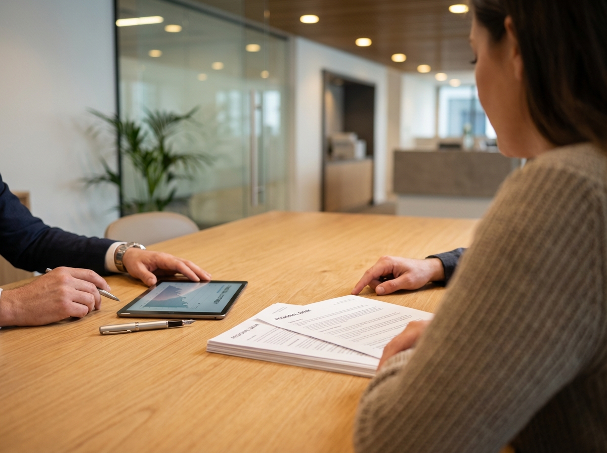 Beratungsgespräch in der Bankfiliale